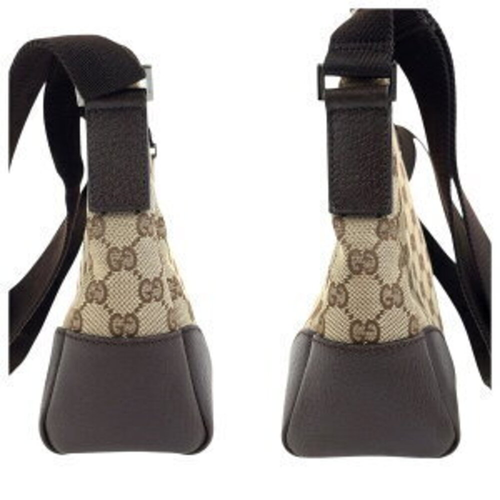 Gucci bag shoulder brown GG canvas leather - Picture 7 of 10